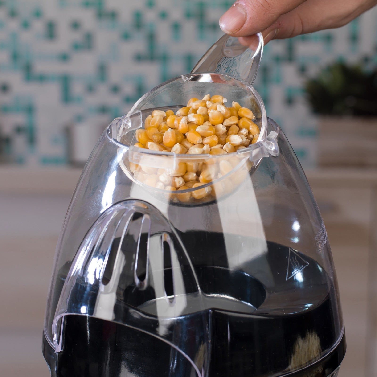 Healthy Hot Air Popcorn Maker - Salter® 1200W Electric Popper in Grey/Black